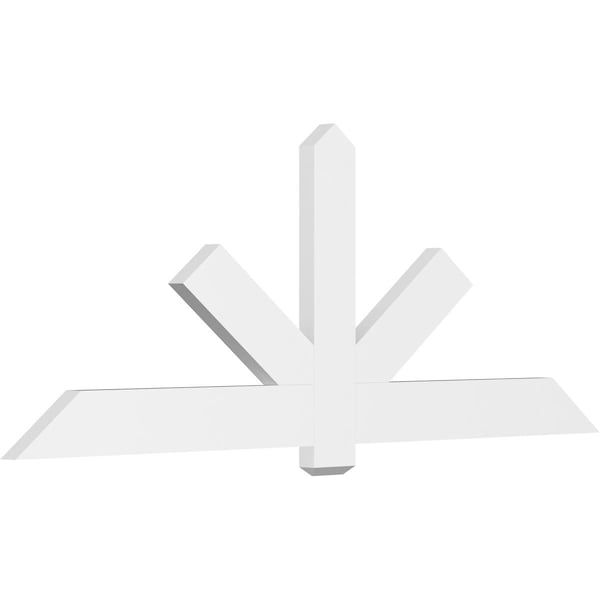 Ekena Millwork Kennewick Architectural Grade PVC Gable Bracket, 84"W x 31 1/2"H x 2"D x 6"F, 9/12 Pitch GBP084X32X0206KEN00 - main